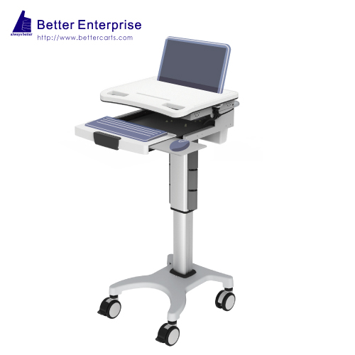 Height Adjustable Mobile Laptop Cart (Hand Lever)