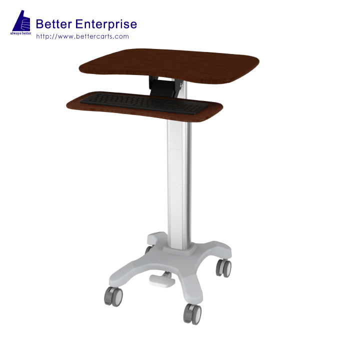 Height Adjustable Light Duty Computer Cart (with Light-weighted Keyboard)