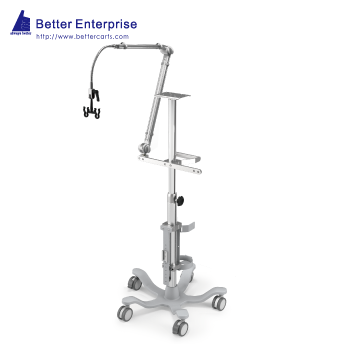 Ventilator Cart with Vertical Humidifier Mounting System