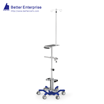 Ventilator Cart with IV Pole and Device Support Tray (Heavy Duty)