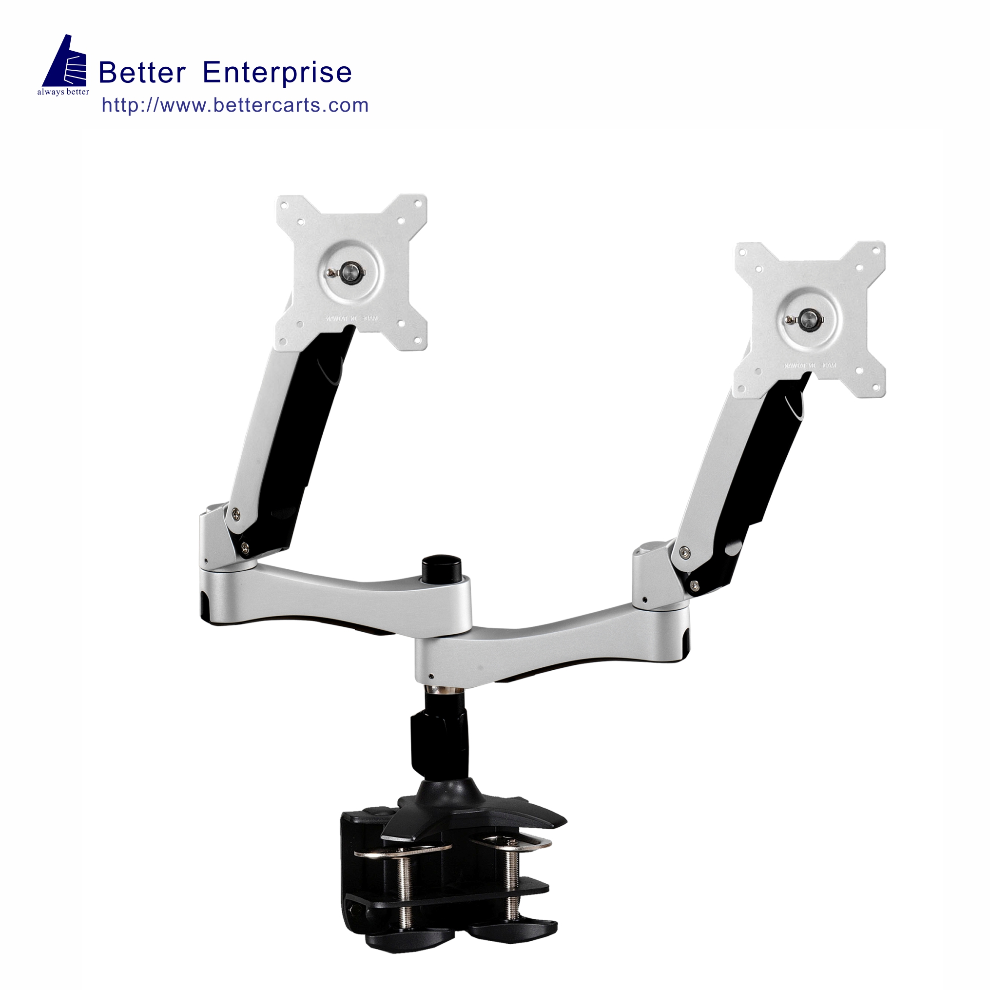 Desk Mount Monitor Dual Arm (Desk Clamp)