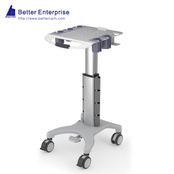 Height Adjustable Ultrasound Cart with 5 Probe Holders