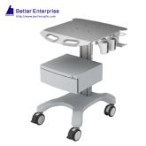 Fixed Height Ultrasound Cart with Large Storage Drawer and 2 Probe Holders
