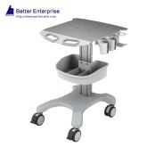 Fixed Height Ultrasound Cart with 2 Probe Holders