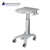 Height Adjustable Ultrasound Cart with 2 Probe Holders